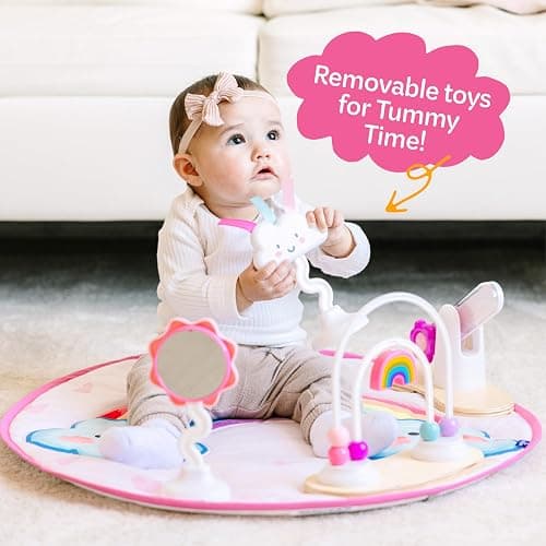 Move2Play 4-in-1 Baby Activity Center | Montessori-Inspired Design | 8 Interactive Toys | Tummy Time, Exersaucer & Toddler Table | Shower Gift | Essential | Must Have for 3, 6, 12 Month Old (Rainbow) thumbnail 6