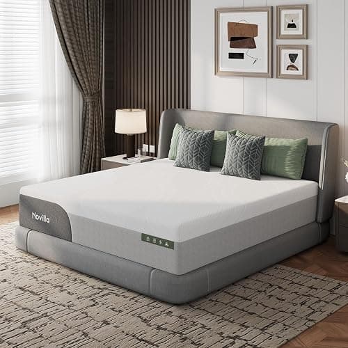 Novilla Bliss Cooling Queen Mattress, 14 Inch Gel Queen Memory Foam | Mattress in a Box with Cool-Touch Nylon Cover, Pain Relief & Spinal Support with CertiPUR-US Certified Foam thumbnail 2