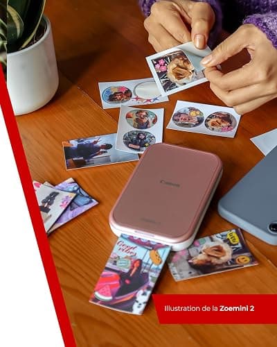 Canon Zoemini 2 Imprimante Photo Portable - Mini Imprimante Portable - Mini Imprimante Photo - Compacte et sans Fil - Bluetooth 5.0 et Charge Rapide Type-C - Imprimante de Voyage, Or Rose - Image 1
