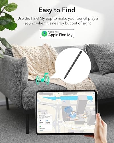 ESR Geo Digital iPad Pencil Findmy Compatible with Apple iPad 2018-2025,with Easy Shortcuts for Apple iPad A16/10/9/8 & Air 13/11 & Pro 12.9/13/11 & Mini 7/6/5,Black(No Wireless Charging) thumbnail 3