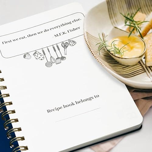 Perfect Blank Recipe Book-Recipe Book to Write in Your Own Recipes,Hardcover Personal Blank Recipe Book, Recipe Notebook Hold 144 Exclusive Formula Recipes (deep sea) - deep sea thumbnail 8