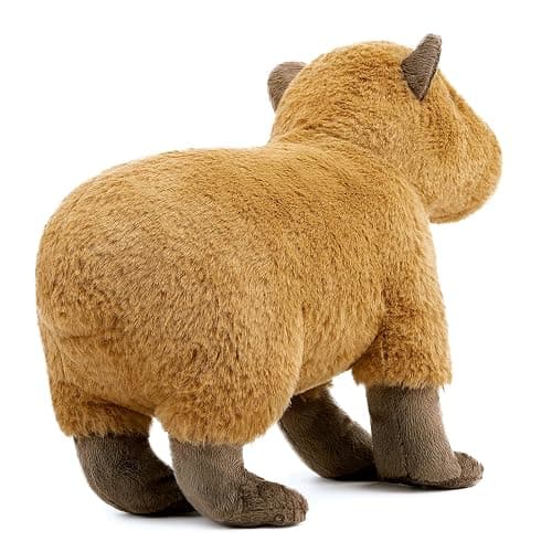 Capybara Plush Toy - Lifelike Rodent 13” Capybara Stuffed Animals, Soft Wild Animals Crawling Capybara Unique Plushie Toys Model Dolls Collection for Kids thumbnail 5