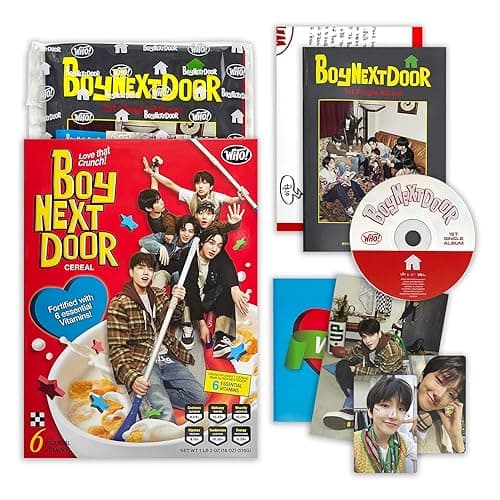 BOYNEXTDOOR - 1ST SINGLE ALBUM [WHO!] (CRUNCH Ver.) Out Box + Photo Book + CD-R + Photocard + Postcard + Sitcker Book + Folded Poster + 3 Extra Photocards