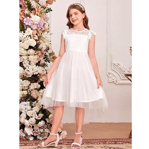 Motasha Girls Heel Sandals Girl Dress Shoes Open Toe Ankle Strap High Heels Pump Sandals Wedding Party for Little Big Kid thumbnail 3