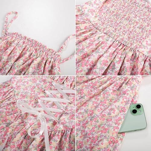 Scarlet Darkness Women Corset Floral Dress Spaghetti Strap Mini Sundress for Teens thumbnail 2