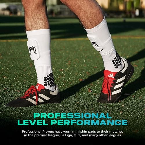 MediCaptain Mini Shin Guards Soccer – Built in Shin Pad Sleeves for Mens, Women, Teens - Small Shin Guards - Lightweight, Breathable Shin Defender Leg Protection thumbnail 6