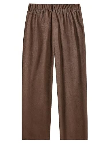 Floerns Men's Slant Pocket Tailored Pants Work Office Fold Pleated Trousers thumbnail 2