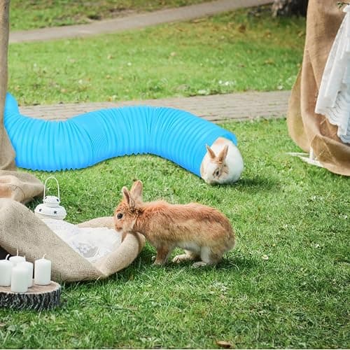 3 Packs Pet Fun Tunnels, Small Animal Tunnel, Foldable Plastic Hamster Tunnel, Tube Pets Hideaway, Pet Mouse Training Hideout Tunnels for Guinea Pigs, Chinchillas, Rats, Ferrets, Dwarf Rabbits thumbnail 4