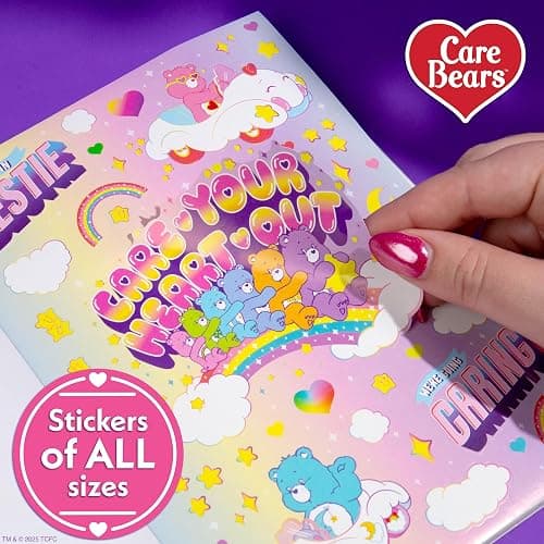 Care Bears Sticker Book, 1500 Cute Stickers for Scrapbooks, P/lanners, Features Letter, Laptops and Water Bottle for Kids Teens, School Supplies for Kids thumbnail 4