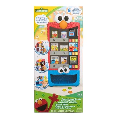 Sesame Street Elmo’s Sesame Snacks Vending Machine Toy by Just Play | 6 Play Snacks, 3 Coins, Music, Phrases, Interactive Pretend Play, Learning Toy, Ages 2 and Up thumbnail 8