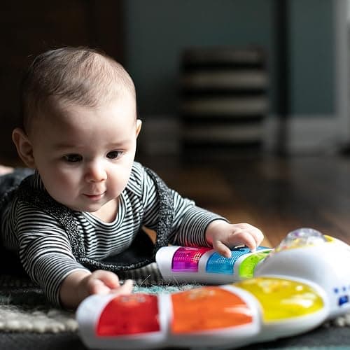 Baby Einstein Glow & Discover Light Bar Musical Toy, Activity Station, Sitting Up and Tummy Time Toy, Color and Animal Learning Toy, Infant Ages 3 Months+ thumbnail 8