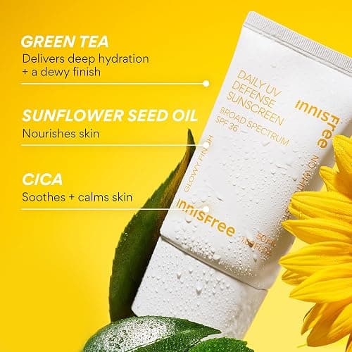 innisfree Daily UV Defense SPF 50+ PA++++ Korean Face & Body Sunscreen, Broad Spectrum, Invisible Finish, No White Cast, Lightweight, Hydrating thumbnail 5