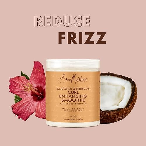 SheaMoisture Curl Enhancing Smoothie Hair Cream Coconut and Hibiscus for Thick, Curly Hair Sulfate Free and Paraben Free Curl Cream 20 oz thumbnail 12