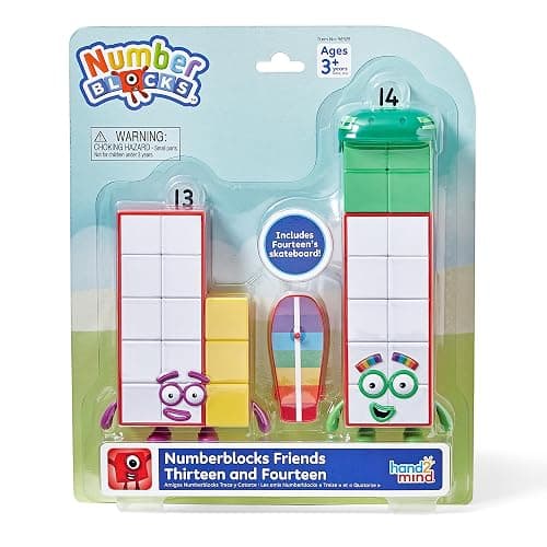hand2mind Numberblocks Friends Thirteen and Fourteen Figures, Ages 3+ | Numbers for Toddlers, Small Figurines for Kids, Preschool Learning & Education Toys, Birthday Gifts for Kids 3-5 - Image 1