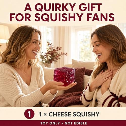 Red Wine Cheese Squishy, No Rising Big Cheese Squishy for Relief Gift (1,Red1) thumbnail 7