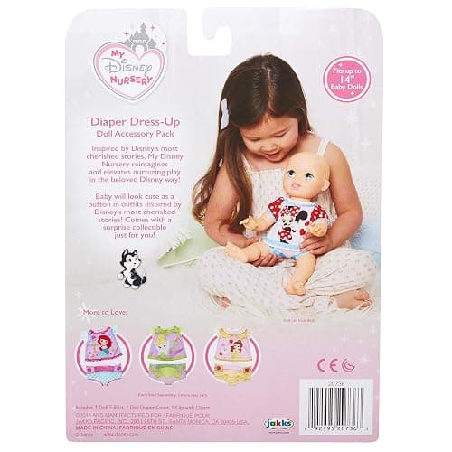 My Disney Nursery Baby Doll Clothes & Accessories, Minnie Diaper Accessory Pack Inspired by Disney's Beloved Minnie Mouse! Includes Doll T-Shirt, Doll diaper Cover, Clip With Charm thumbnail 7