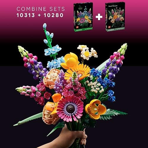 LEGO Botanicals Flower Bouquet Building Set - Artificial Flowers for Decoration for Home and Display, Ages 18+ - Small Fake Flowers for Table, Desk, Office - Gift for Birthdays - 10280 thumbnail 9