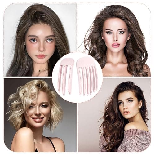 2PCS Volumizing Hair Clips for Women, Hair Volume Clip Styling Tools Volumizing Comb for Fluffy Bangs Clips for Root Lift, Root Booster Clips, Pink thumbnail 7