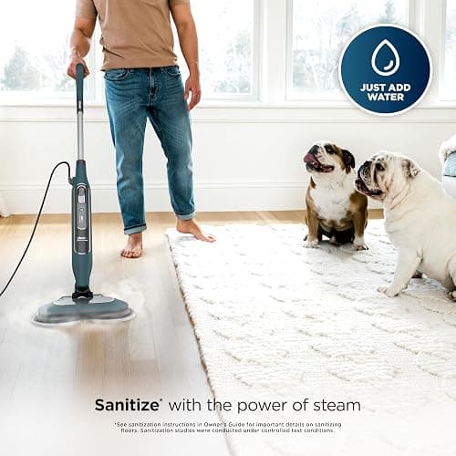 Shark Steam & Scrub All-in-One Scrubbing and Sanitizing Hard Floor Steam Mop, 2 Steam Modes, 2 Dirt Grip Soft Scrub Pads Included, XL Removable Water Tank, Swivel Steering, Teal, S8002BRN thumbnail 4