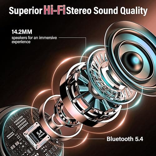 Wireless Earbuds, Bluetooth 5.4 Ear Buds with Multifunctional Touch Screen, Bass Stereo Sound, ANC/ENC Noise-Canceling MIC, IPX7 Waterproof, 48H Bluetooth Earphones with 5 EQ Modes, Rose Gold thumbnail 3