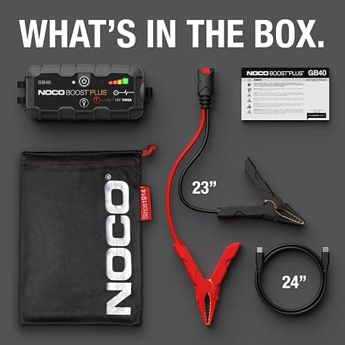 NOCO Boost GB40: 1000A UltraSafe Jump Starter – 12V Lithium Battery Booster Pack, Portable Jump Box, Power Bank & Jumper Cables - for 6.0L Gas and 3.0L Diesel Engines thumbnail 6
