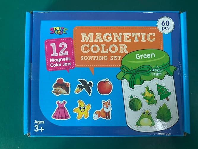 12 Pieces Magnetic Color Sorting Toys, 60 Color Magnets Educational Refrigerator Whiteboard for Baby Toddlers Kids Magnets thumbnail 9