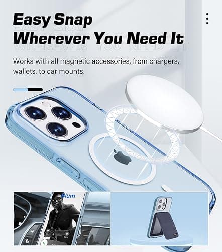 ArtsEvo Magnetic Designed for iPhone 15 Pro Max Magsafe Case, 6.6ft Drop Protection, Full Body Screen Camera Protective Phone Case, Blue thumbnail 5