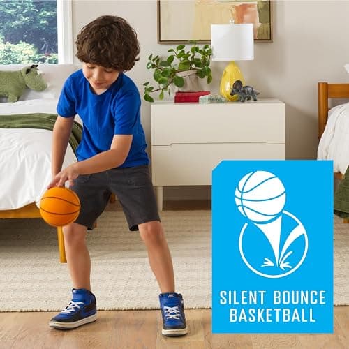 EastPoint Sports Shh Sports Over-The-Door Basketball Set – Silent Bounce Foam Ball, 18" x 12" Backboard – Ages 8+ thumbnail 3
