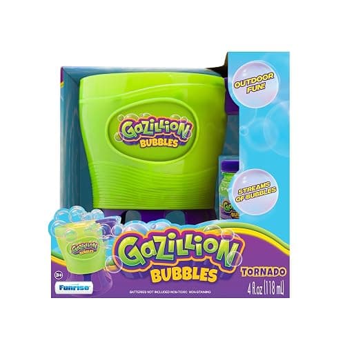 Gazillion Tornado Bubble Machine - Kids Bubble Blower - Blows 4500 Bubbles per Minute - Ideal for Outdoor Fun & Parties - Includes 4 oz. Gazillion Bubble Non-Toxic Solution - Green thumbnail 6
