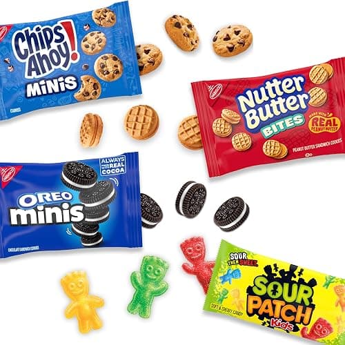 OREO Mini Cookies, CHIPS AHOY! Mini Cookies, SOUR PATCH KIDS Candy & Nutter Butter Bites & Candy Variety Pack, 32 Snack Packs | OREO & CHIPS AHOY! Minis Cookies, SOUR PATCH KIDS Candy & NUTTER BUTTER Bites, Individually Wrapped thumbnail 5
