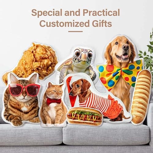 Custom Pet Pillow, Dog Cat Pillow Personalized Photo, Custom Face Pillow | Custom Pillows with Picture, Pet Loss Sympathy Gifts, Pet Memorial Gifts, Personalized Gifts for Family and Friends thumbnail 6