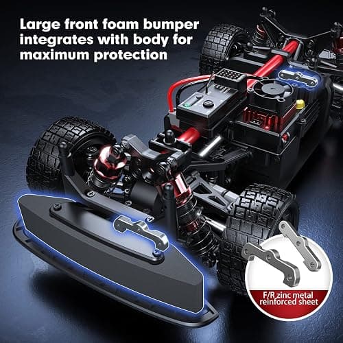 HYPER GO 14301 V3 1/14 RTR Brushless RC Drift Car with Gyro, Max 38 mph Fast RC Cars for Adults, 4WD All-Road Street Bash RC Truck, Electric Powered High Speed Drifting for Adult thumbnail 4