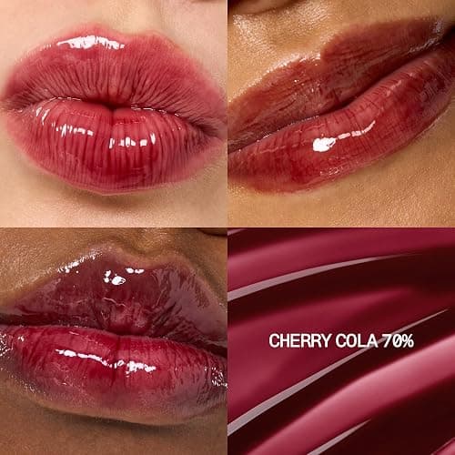 fwee 3D Voluming Gloss 70% (Rich) | High Shine, Non-Sticky Lip Gloss for Makeup | Long-Lasting, Moisturizing Gel Formula – Cherry Cola 70% | 30% & 70% Pigment Options | 5.3g thumbnail 2