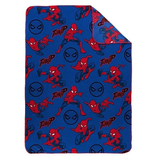 Jay Franco Kids Plush Throw Blanket – Soft & Cozy Fleece Throw for Bedroom & Couch Décor, Official Licensed Product, Blue - Spiderman, 46x60 - Throw Blanket thumbnail 2
