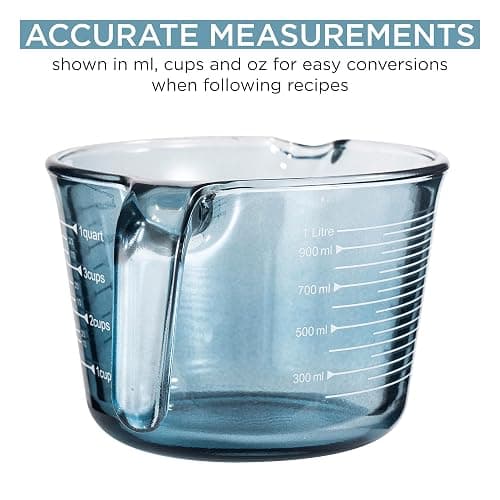 COOK WITH COLOR Glass Measuring Cups - Ideal for Cooking and Baking, Blue - Blue thumbnail 6