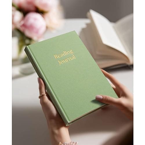 Paperell Reading Journal - 52 Reviews - Book Journal Gift for Book Lovers - Review, Log & Track Your Reading - Avid Readers Accessories - Linen Hardcover - Sage Green thumbnail 4