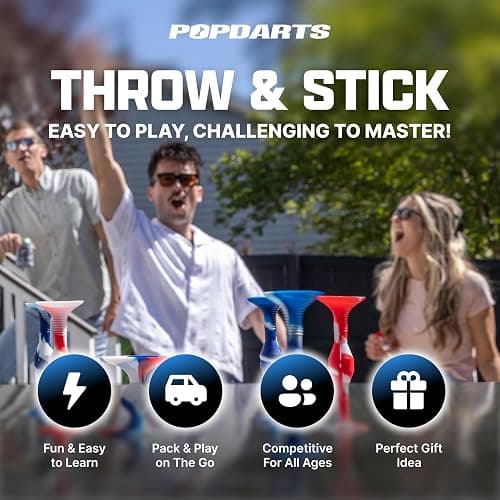 Popdarts PRO Pack Game Set (FRDi) - Indoor, Outdoor Suction Cup Throwing Game - Competition with a POP thumbnail 2