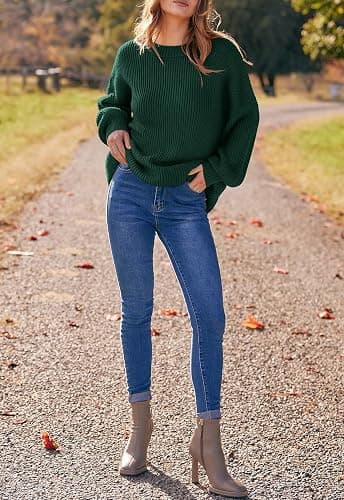 PRETTYGARDEN Womens Sweaters Spring 2026 Oversized Chunky Knitted Pullover Sweater Casual Long Sleeve Crewneck Cute Sweaters thumbnail 6