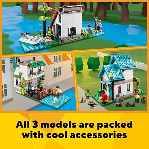 LEGO Creator 3 in 1 Cozy House Building Toys - Toy Figures & Pretend Play Playsets for Boys & Girls, Ages 8+ - 3 Building Options - Gift for Birthdays - 31139 thumbnail 4