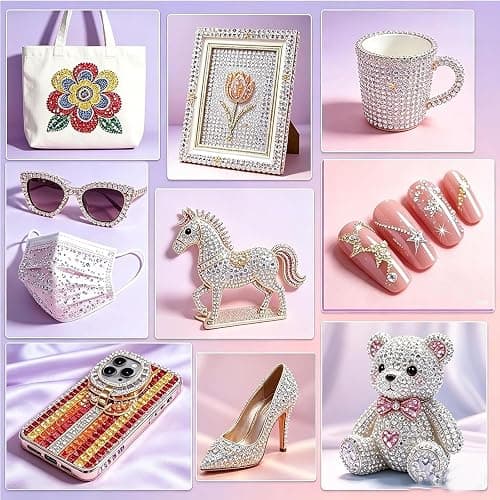 79000Pcs 56 Colors Rhinestones Bedazzling Kit, 3mm Flatback Resin Rhinestones with 3Pcs B7000 Glue Tools All Stored in One Box, Bedazzler Kit with Rhinestones and Tools for DIY Arts Crafts Gifts thumbnail 8