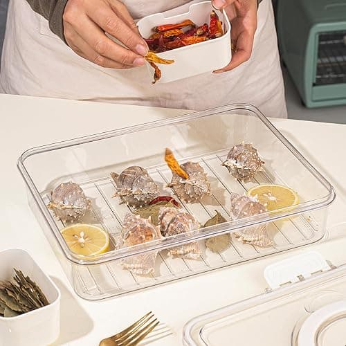Cosnou Divided Serving Tray with Handle, 8 Compartments Snack Box for Candy, Nuts, Cookies, Fruit, Snacks Platters, Party Favor, Wedding, Home Decor(Pack of 2) thumbnail 2