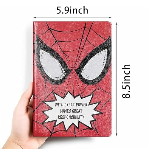 JOHSBYD Super Spiderman Gifts Always Remember You’re Braver Than You Believe Leather Notebook Super Spiderman Fans Gifts (with great power comes great responsibility) - with great power comes great responsibility thumbnail 3