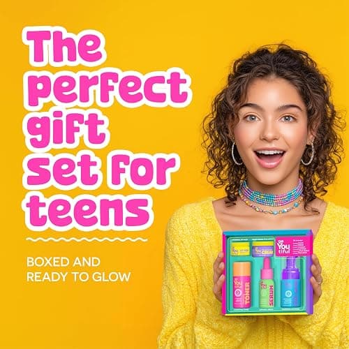 BeYoutiful Skin Care Gift Set for Teens, BFF Regimen 5-Piece kit for Sleepovers & Kids Skincare, Toner, Face Wash, Serum, Moisturizer Lotion & Lip Mask, Vegan, Cruelty-Free thumbnail 2