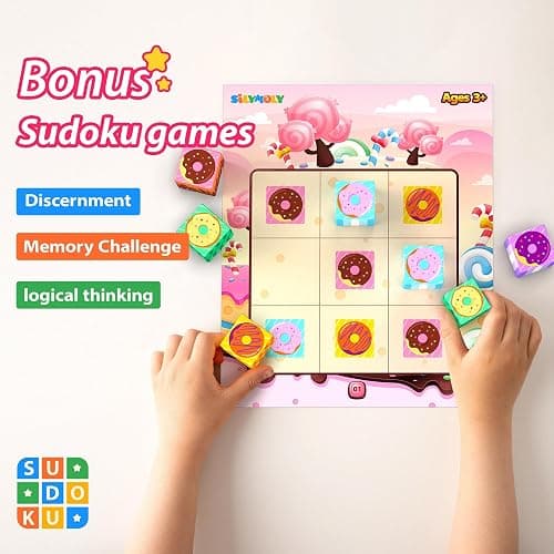 SILYMOLY Magnetic Blocks Candy Land Edition, Magnetic Tiles Building Blocks Boys & Girls Toys Age 3-5 4-8 5-7 Sensory Gift for Kids，Magnets Cubes，Upgraded STEM Gift 1.2 Inches thumbnail 2