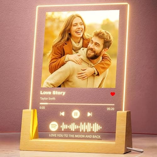 iDIY Custom Picture Frame with Photo - Personalized Spotify Music Song Plaque - Customized Valentines Day Gift for Boyfriend Girlfriend Couple - Anniversary Birthday Gifts for Him Her thumbnail 3