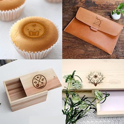 SUPERFINDINGS Branding Iron - Sunflower Pattern, 1.2' Leather & Wood Handle for Baking, BBQ & Leather thumbnail 3