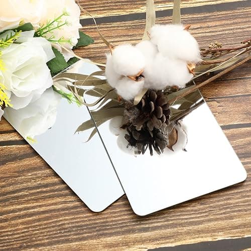 Blulu 2 Pcs Magnetic Locker Mirror Small Real Glass School Rectangular Locker Magnetic Makeup Mirror for Bathroom Household Refrigerator Cabinet(4 x 5.8 Inches) - 4 x 5.8 Inches thumbnail 6