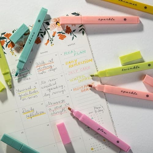 DIVERSEBEE Glitter Bible Highlighters with Soft Chisel Tip, 5 Pack Assorted Color Pens No Bleed, Quick Dry, Cute Aesthetic Marker Set for Bible Study Journaling Supplies (Sunshine) thumbnail 7