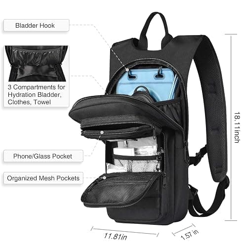 NOOLA Hydration Backpack with 3L TPU Water Bladder, Tactical Molle Water Backpack for Men Women, Hydration Pack for Hiking, Biking, Running and Climbing thumbnail 5