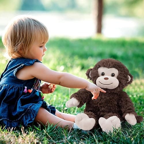 HollyHOME Monkey Stuffed Animal Plush Monkey Toy for Kids Gift for Animal Lovers for Birthdays Holidays 16inch Brown thumbnail 2